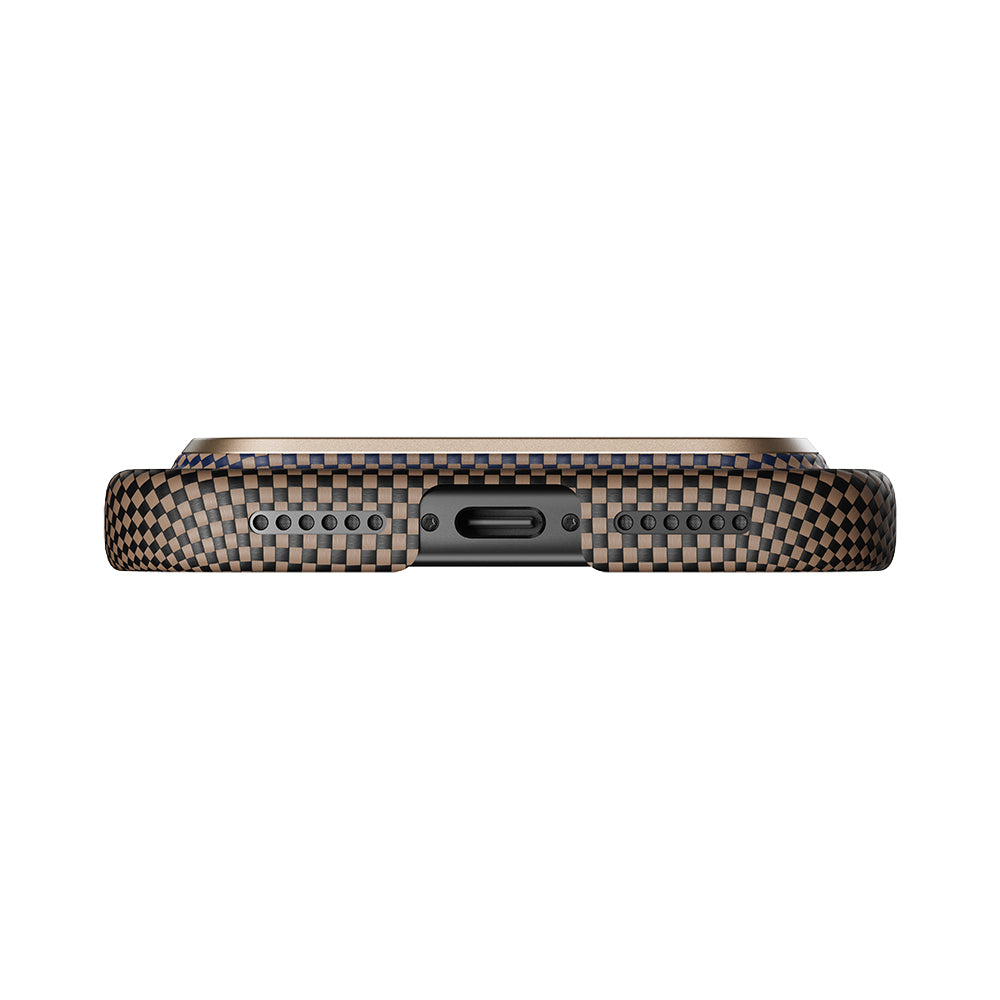 Pitaka Tactile Woven Sunset-Moonrise Serisi iPhone 17 Pro M-safe Şarj Özellikli Aramid Fiber Kılıf Pitaka Tactile Woven Sunset-Moonrise Serisi iPhone 17 Pro M-safe Şarj Özellikli Aramid Fiber Kılıf